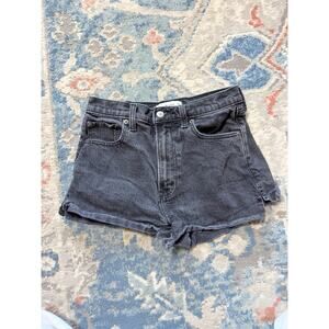 Abercrombie and Fitch black washed short shorts size 25
